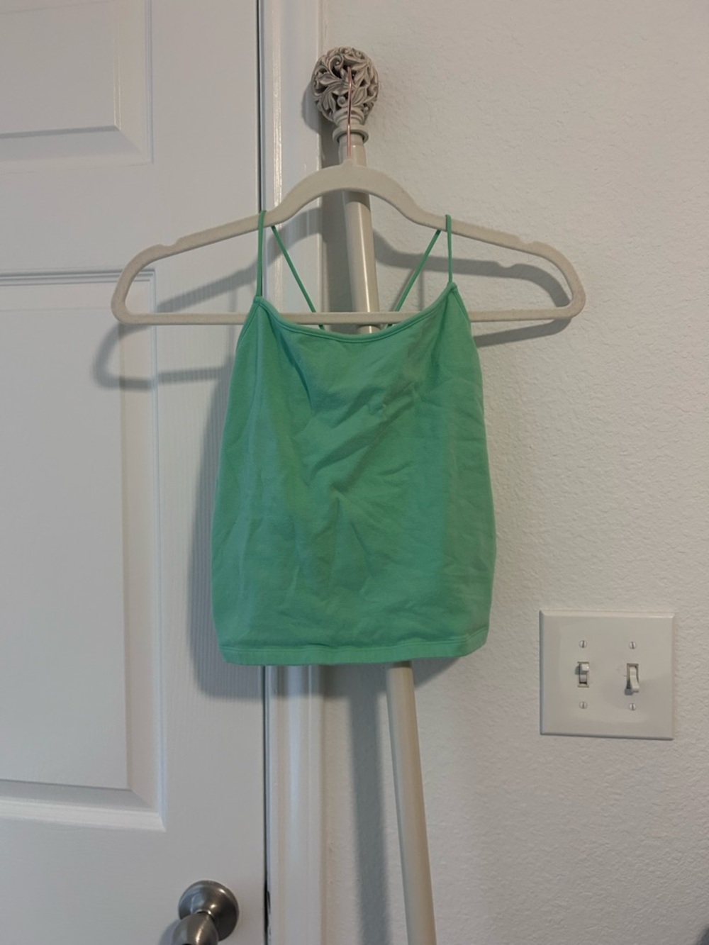 American Eagle Green Strappy Cami Tank Top Size Large